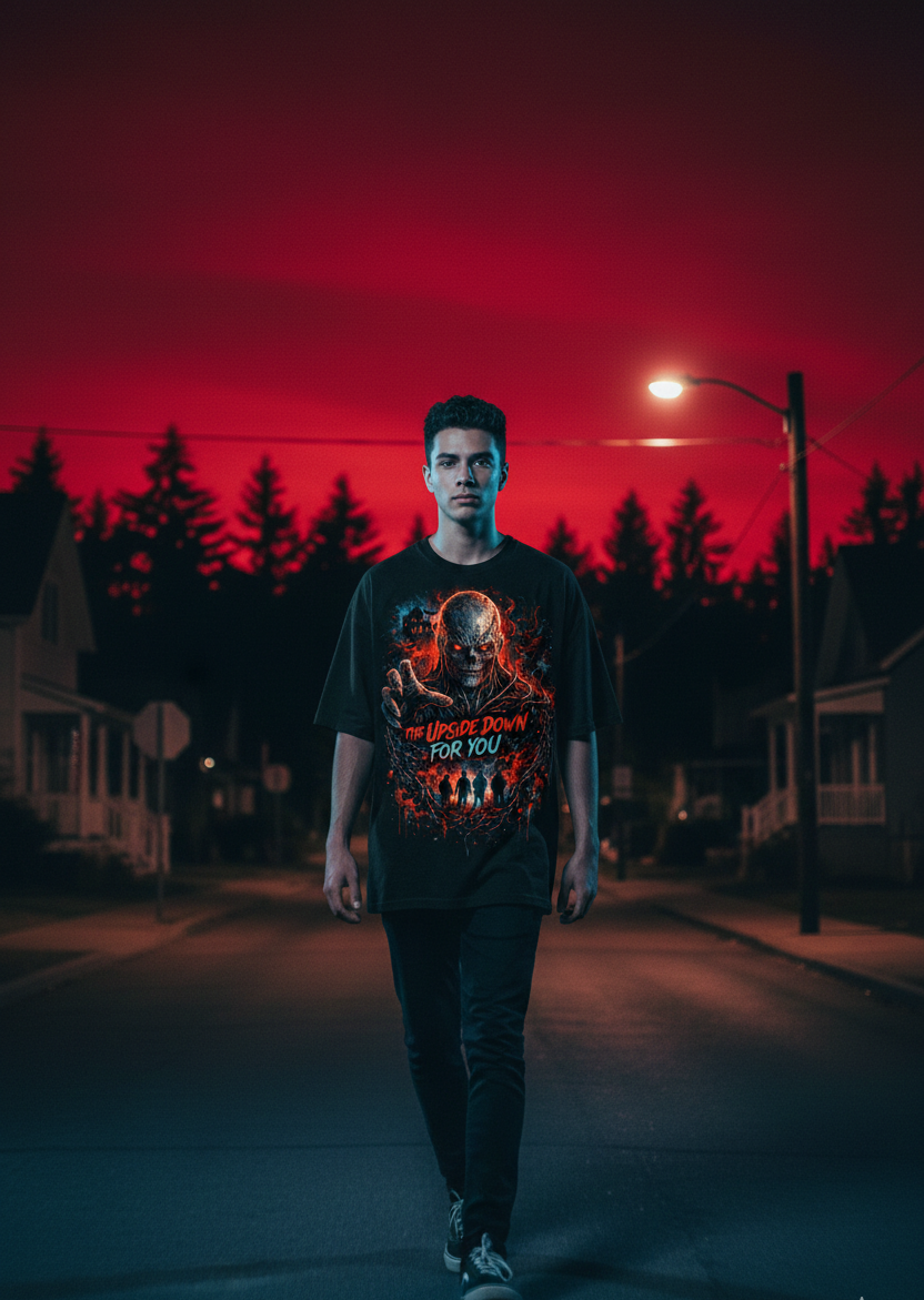 THE UPSIDE DOWN FOR YOU – Vecna Dark Streetwear T-Shirt