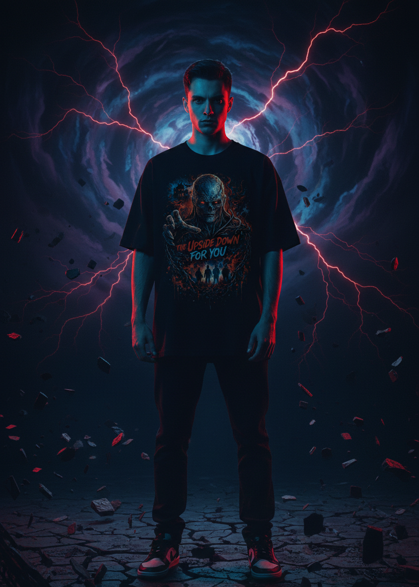 THE UPSIDE DOWN FOR YOU – Vecna Dark Streetwear T-Shirt