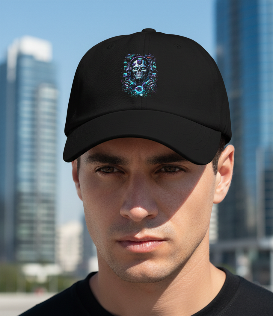 Neon Skull Nexus Cap – Cyber Street Edition