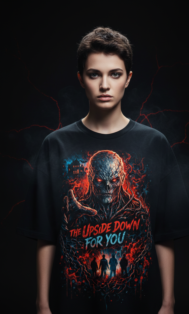 THE UPSIDE DOWN FOR YOU – Vecna Dark Streetwear T-Shirt