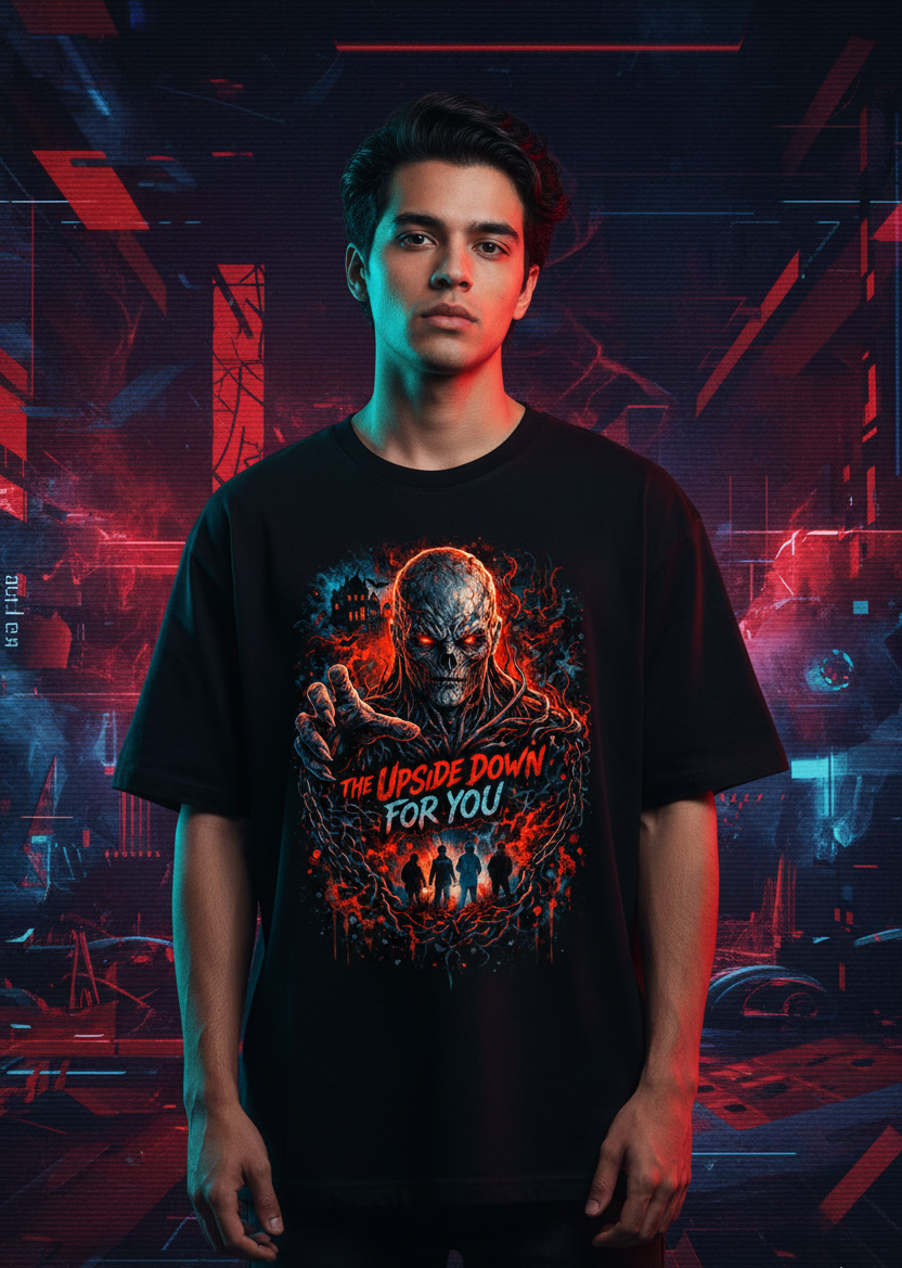 THE UPSIDE DOWN FOR YOU – Vecna Dark Streetwear T-Shirt
